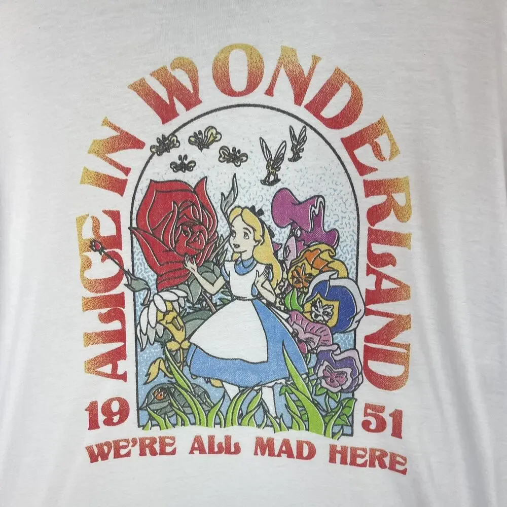 Disney Alice In Wonderland 1951 T Shirt Men's 3XL Gym Grunge We're All Mad Here - Picture 2 of 10